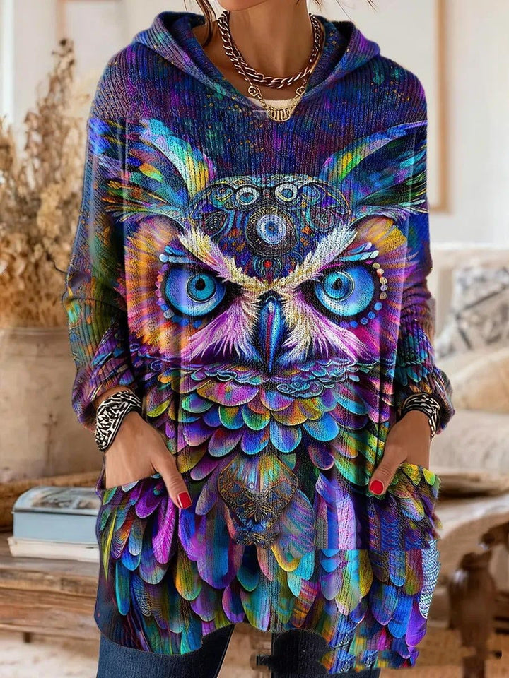 Meredith | Retro Ethnic Print Hooded Tunic
