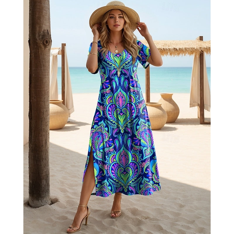 Serena | Flowing Bohemian Midi Dress
