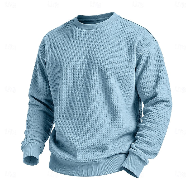 Everett | Textured Crew Neck Sweatshirt