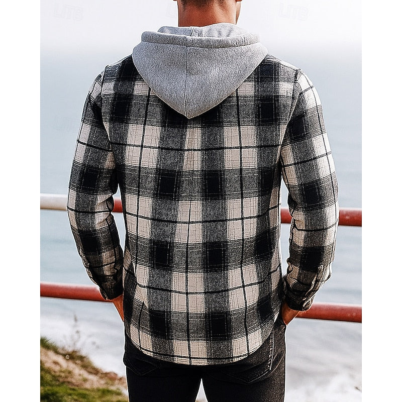 Sullivan | Hooded Checked Shirt Jacket