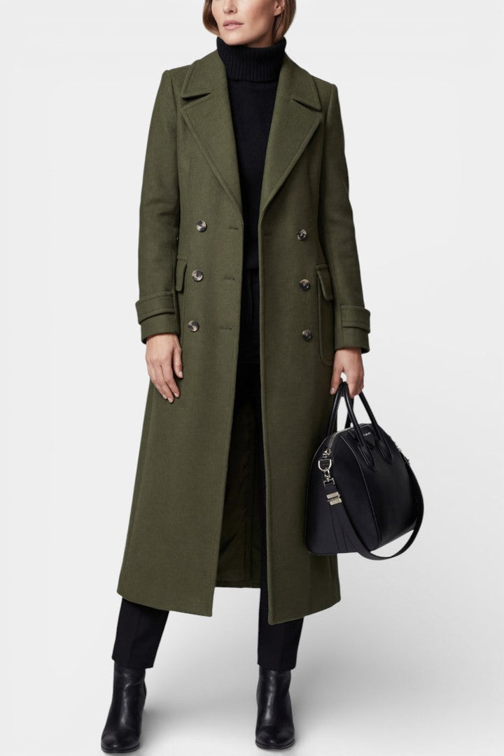 Claudette | Double-Breasted Tailored Long Coat