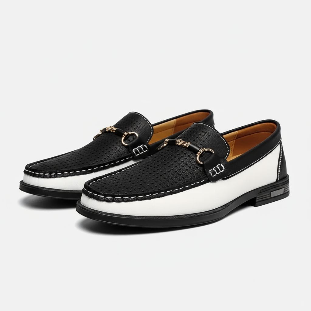 Luca | Men's Two-Tone Perforated Horsebit Loafer
