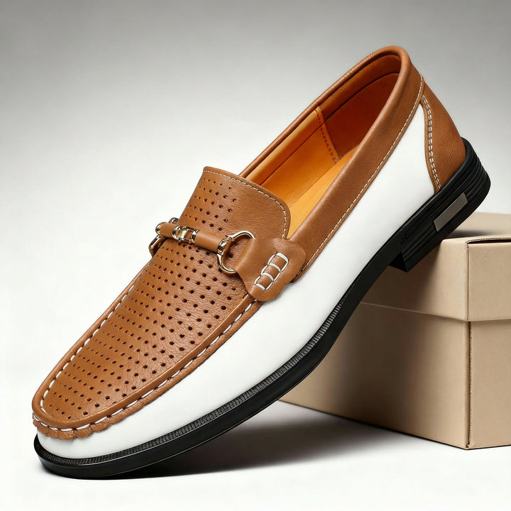 Luca | Men's Two-Tone Perforated Horsebit Loafer