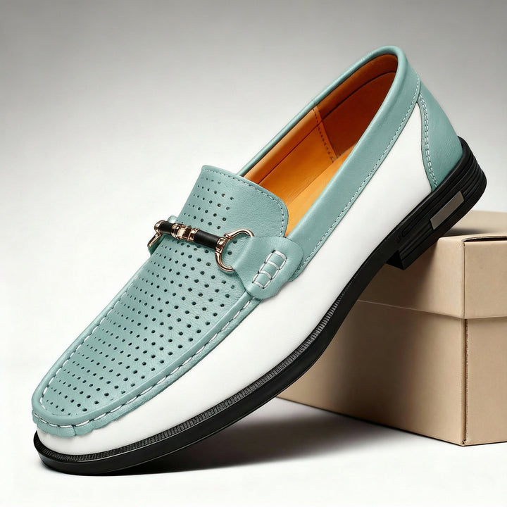 Luca | Men's Two-Tone Perforated Horsebit Loafer