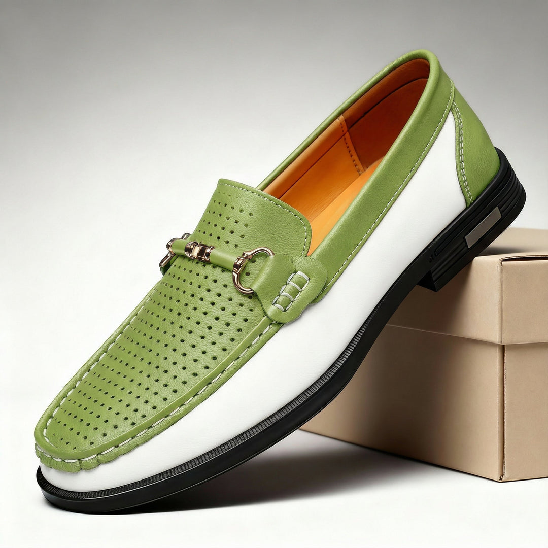 Luca | Men's Two-Tone Perforated Horsebit Loafer