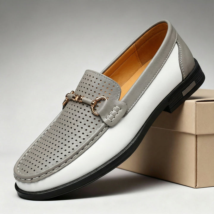 Luca | Men's Two-Tone Perforated Horsebit Loafer