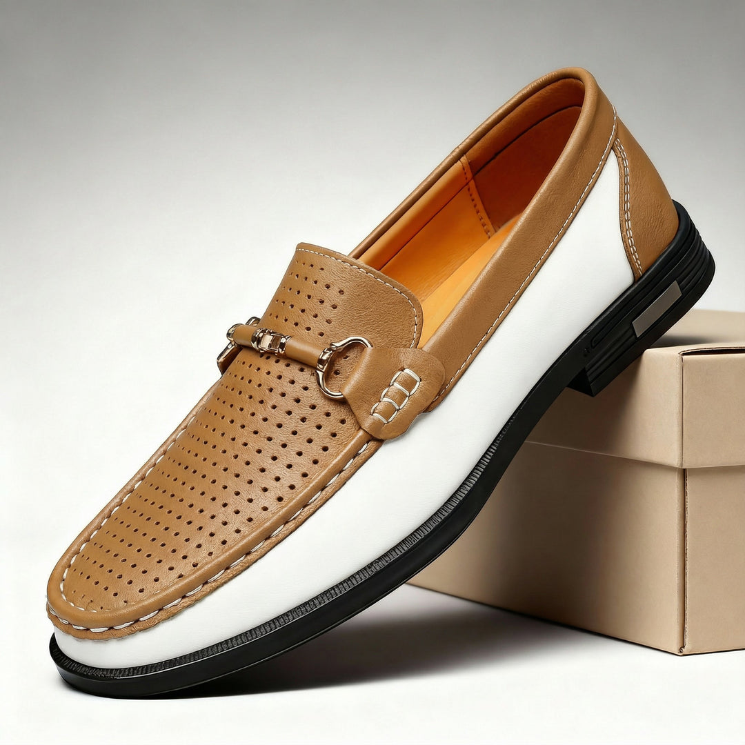 Luca | Men's Two-Tone Perforated Horsebit Loafer