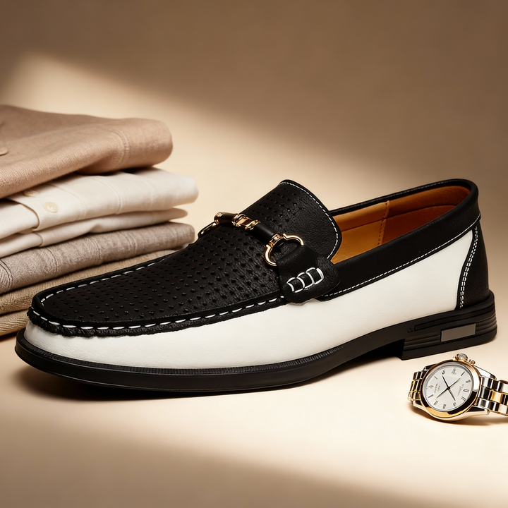 Luca | Men's Two-Tone Perforated Horsebit Loafer