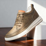 Robert | Men's Textured Leather Low-Top Sneakers