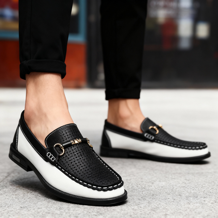 Luca | Men's Two-Tone Perforated Horsebit Loafer