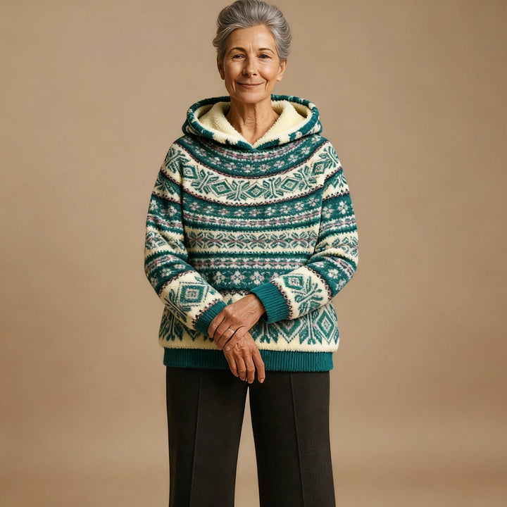 Katarina | Nordic Patterned Hoodie