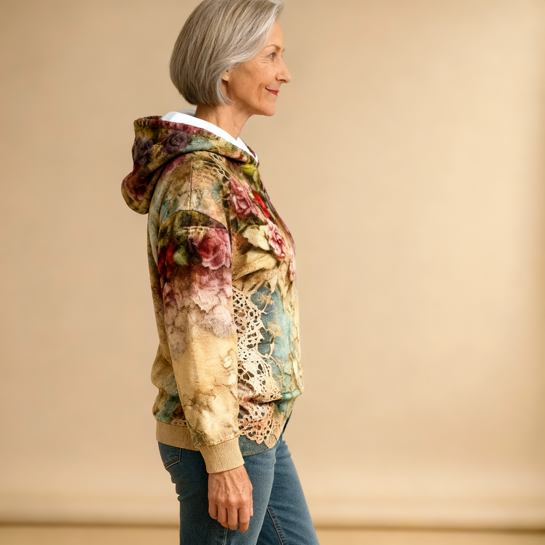 Poppy | Relaxed Floral Hoodie
