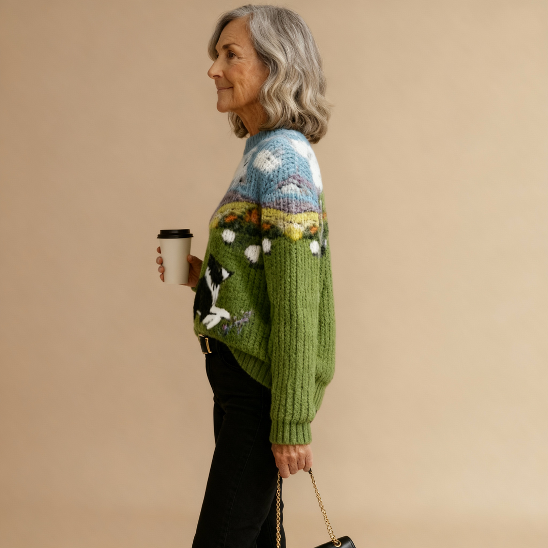 Nell | Countryside Scene Sweater