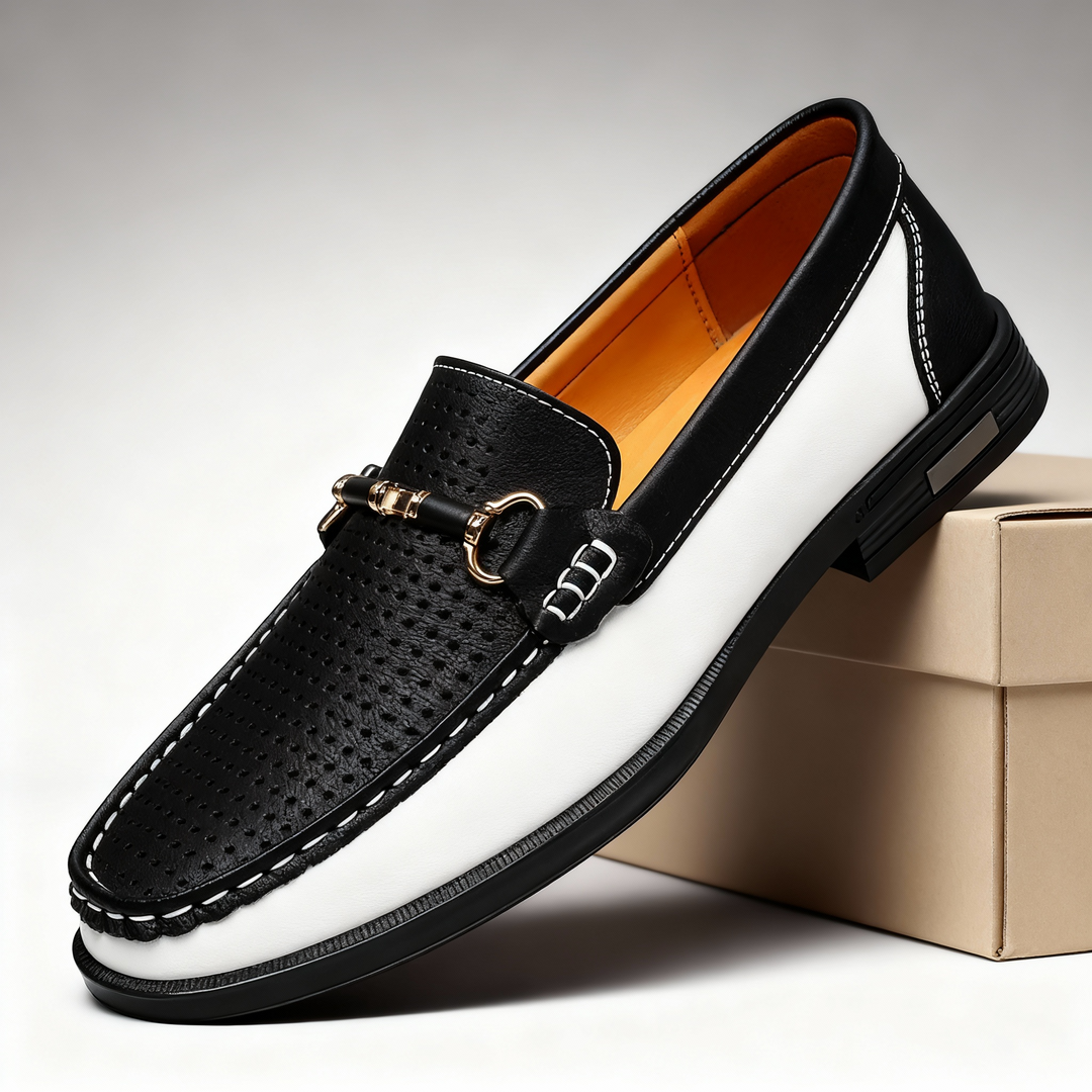 Luca | Men's Two-Tone Perforated Horsebit Loafer