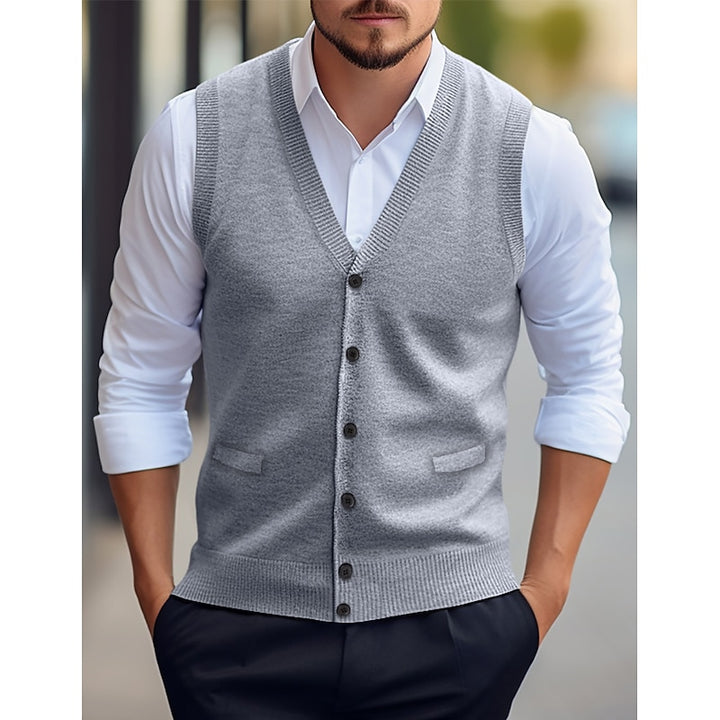 Harold | Christmas Buttoned Sweater Vest
