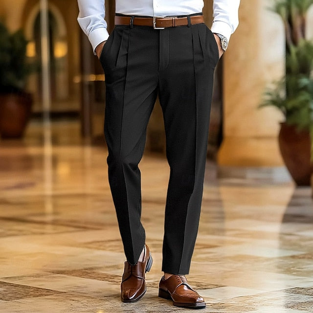 Travis | Men's Pleated Tailored Trousers