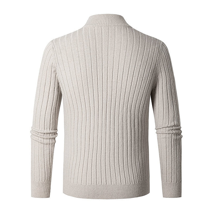 Miles | Ribbed Quarter-Zip Sweater