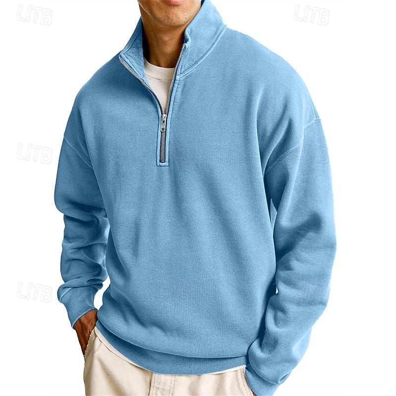 Callahan | Quarter-Zip Standing Collar Sweatshirt