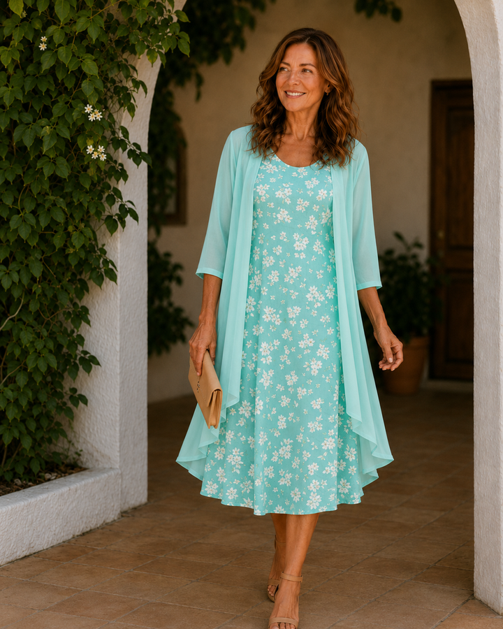 Marigold | Floral Duster Two-Piece Set