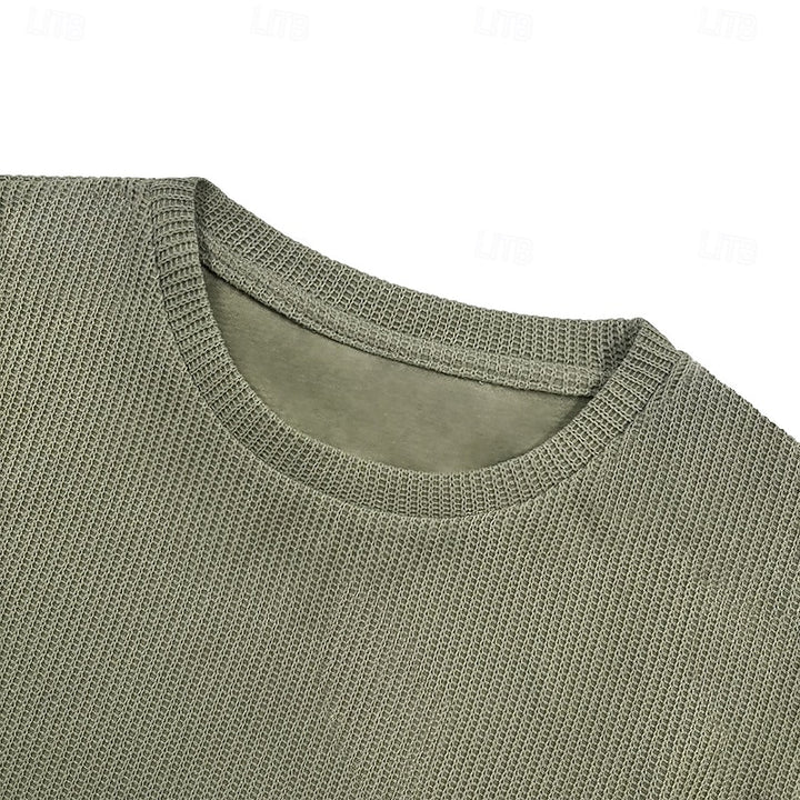Emmett | Textured Waffle-Knit T-Shirt