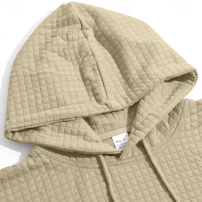 Miles | Textured Hooded Pullover Hoodie