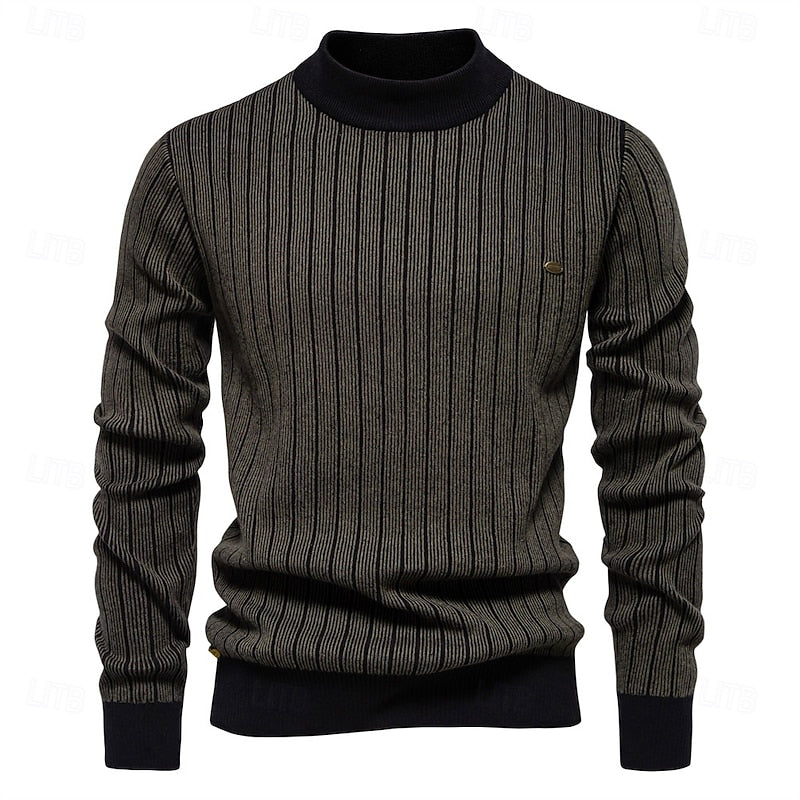 Everett | Ribbed Mock Neck Sweater