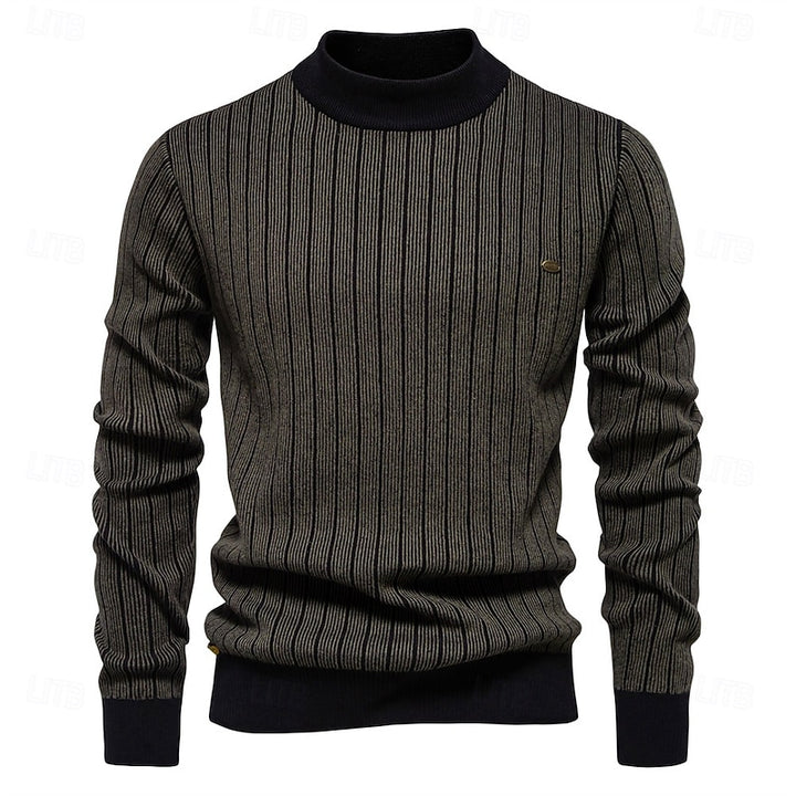 Everett | Ribbed Mock Neck Sweater