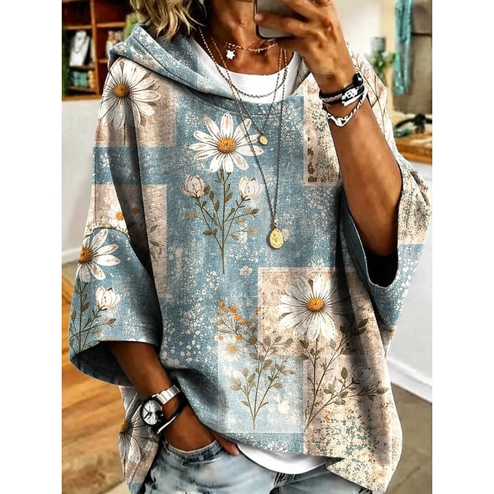 Delilah | Botanical Print Hooded Pullover