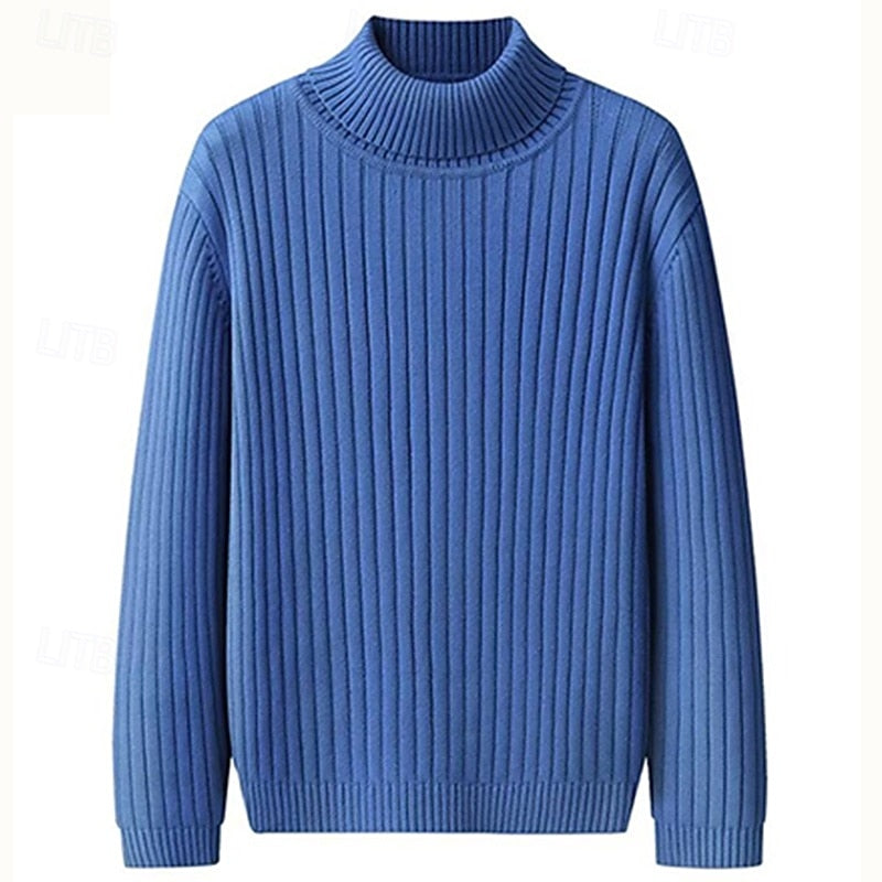 Dominic | Ribbed High-Neck Sweater