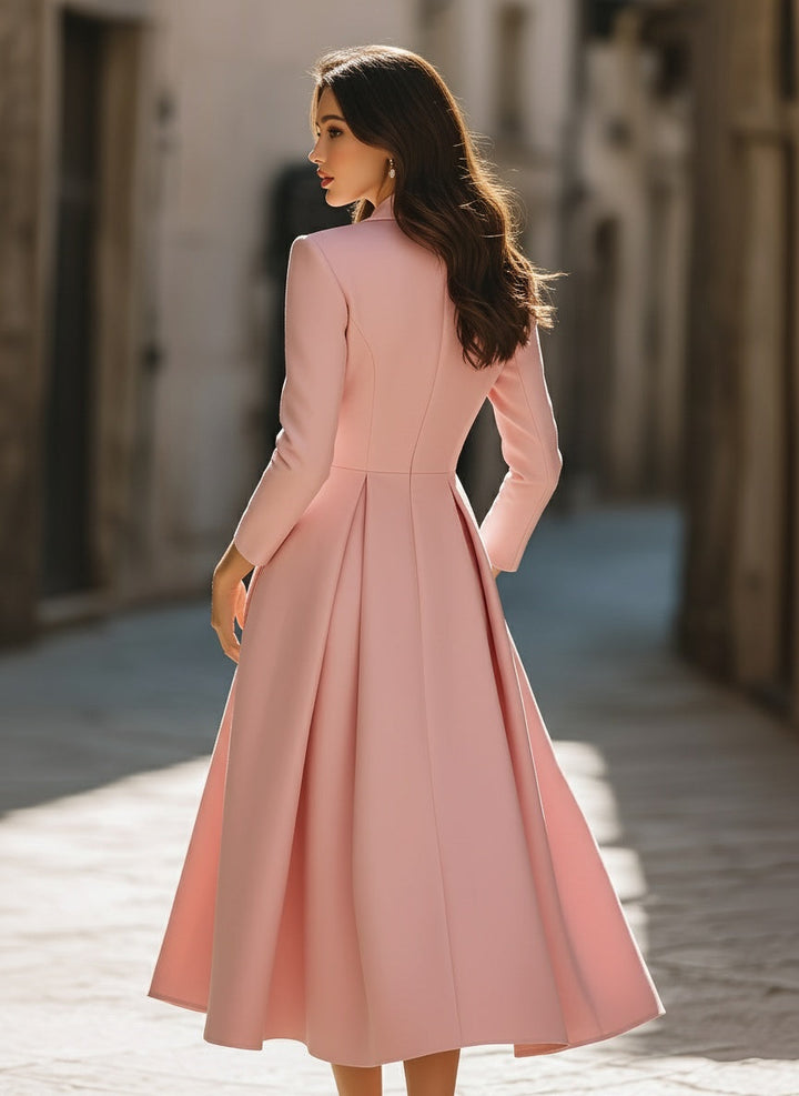 Larissa | Tailored Pleated Midi Dress