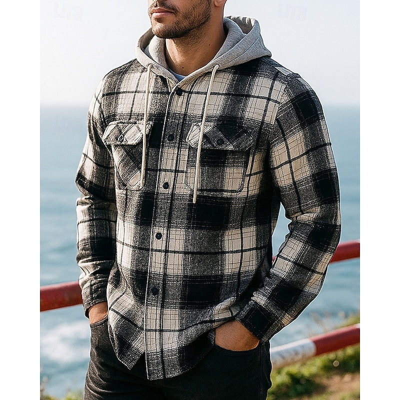 Sullivan | Hooded Checked Shirt Jacket