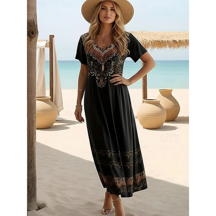 Serena | Flowing Bohemian Midi Dress