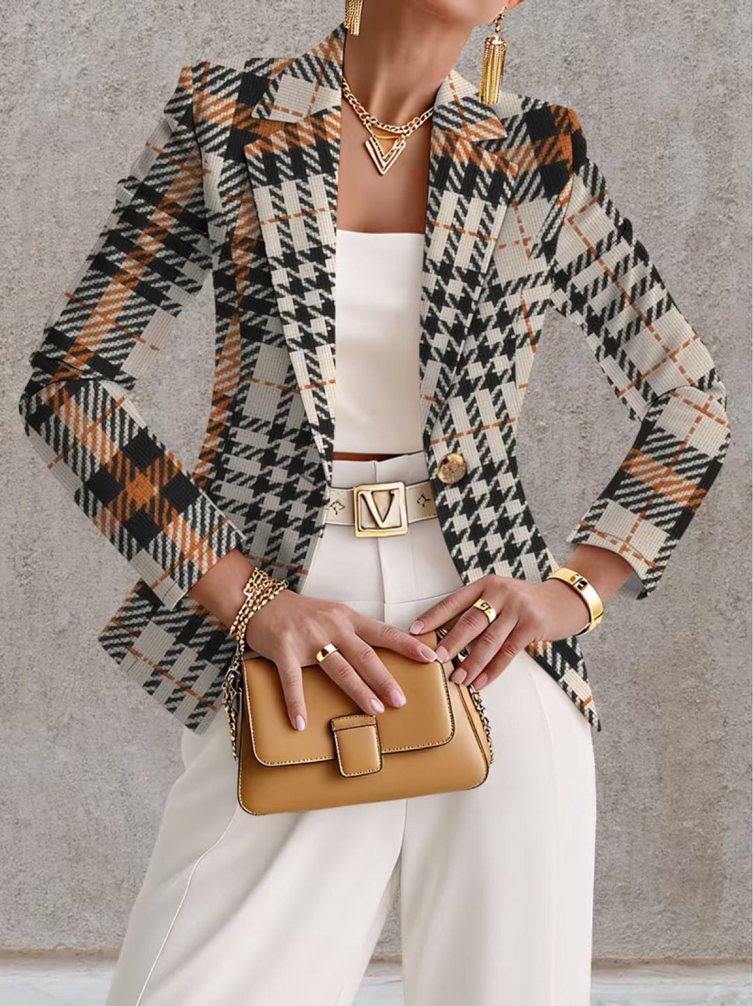 Octavia | Tailored Check Blazer