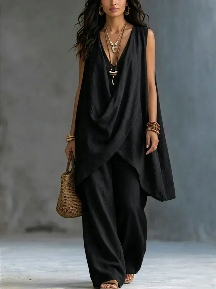 Josie | Relaxed Draped Two-Piece Set