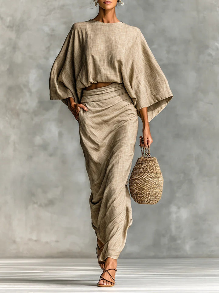 Aurelie | Relaxed Draped Two-Piece Set