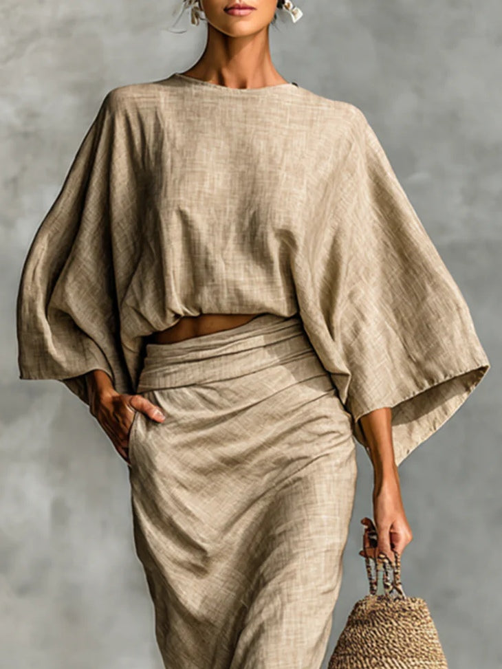 Aurelie | Relaxed Draped Two-Piece Set