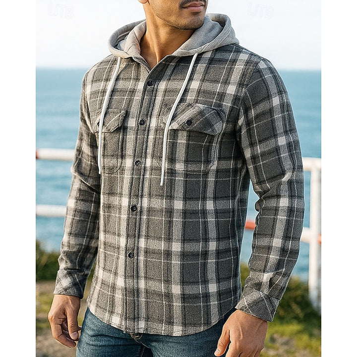 Sullivan | Hooded Checked Shirt Jacket