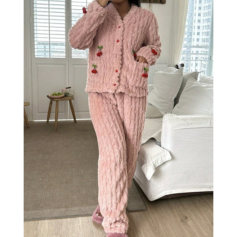 Helena | Cozy Cherry Two-Piece Set