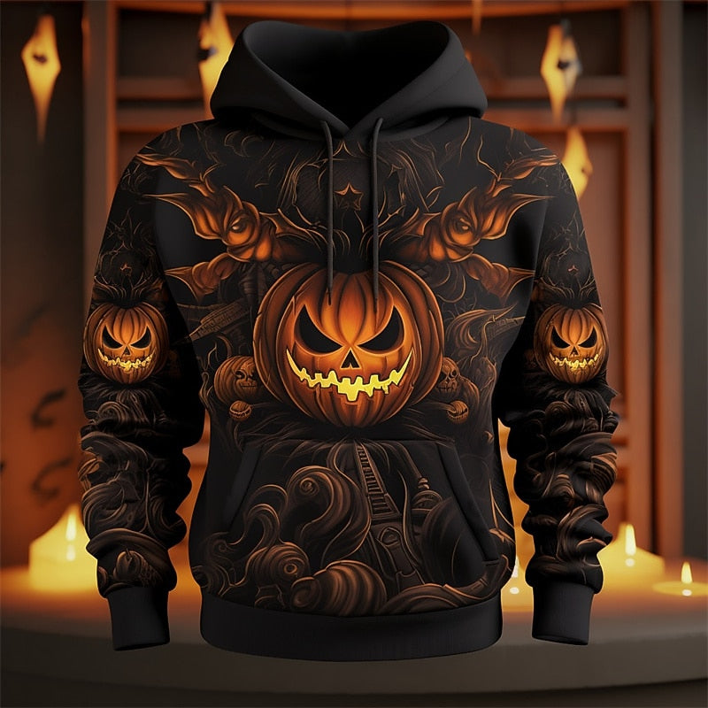 Jasper | Halloween Pumpkin Graphic Hoodie