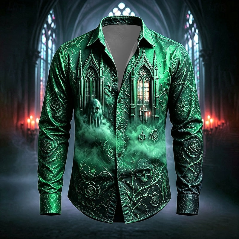 Ronan | Gothic Cathedral Halloween Shirt
