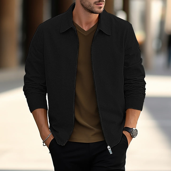 Ronan | Textured Lapel Overshirt