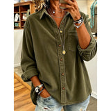 Harper | Relaxed Ribbed Button-Up Shirt