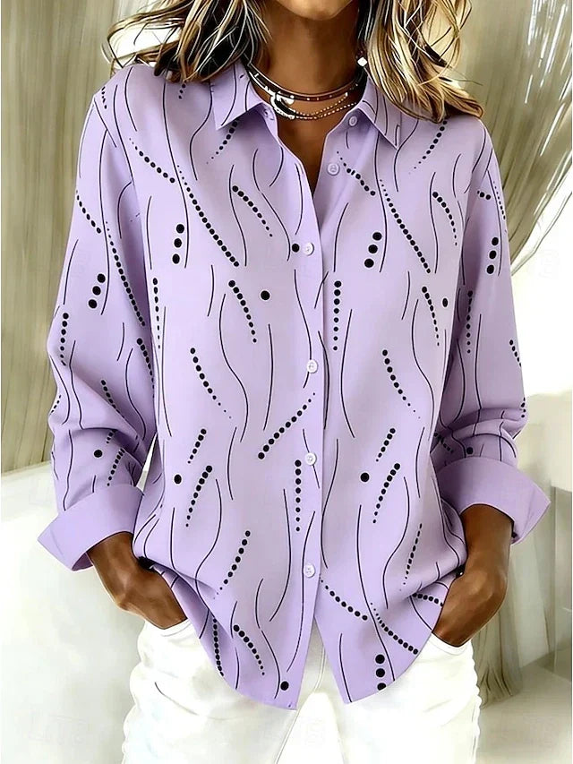 Kathleen | Relaxed Abstract-Print Blouse