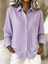 Cora | Relaxed Striped Button-Front Blouse