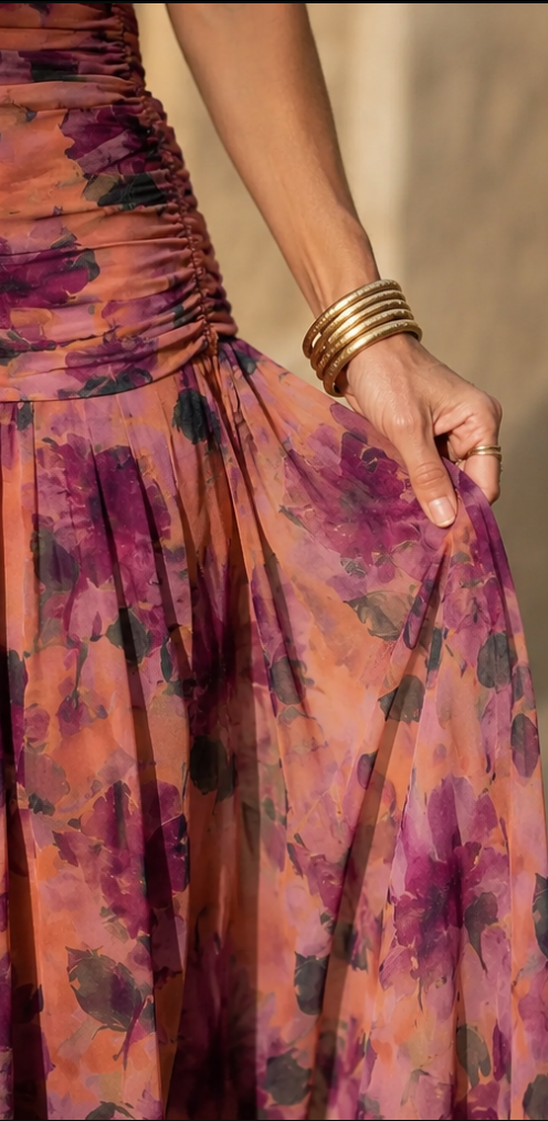 Sabina | Off-Shoulder Floral Maxi Dress
