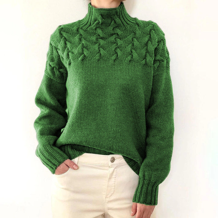 Rosaleen | Cable-Detail Turtleneck Sweater