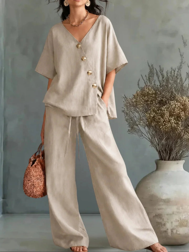 Gwyneth | Relaxed Wide-Leg Two-Piece Set