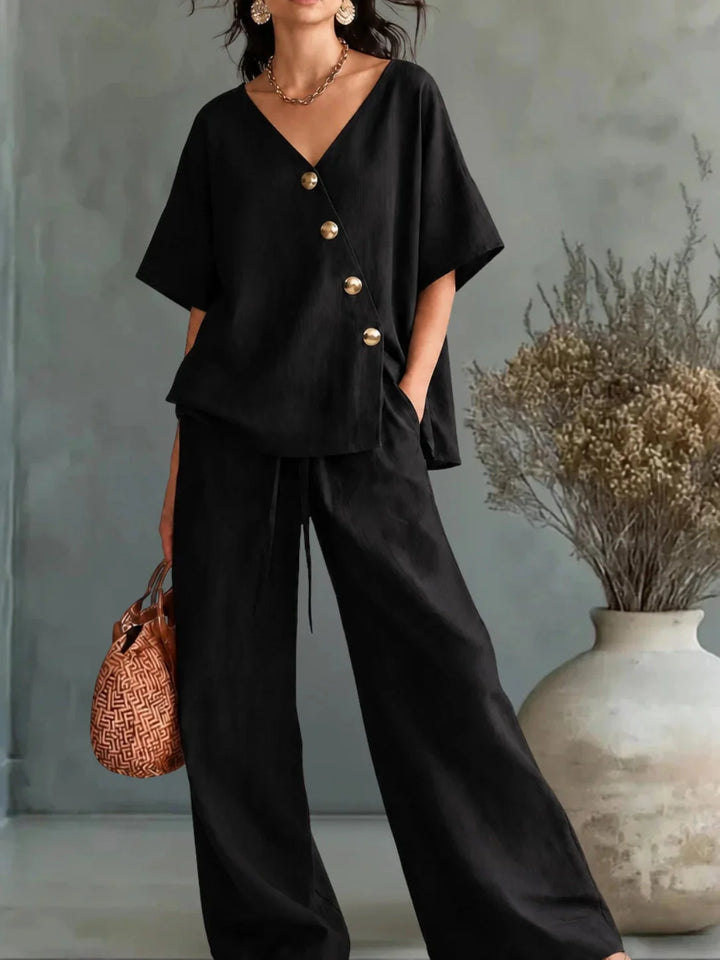 Gwyneth | Relaxed Wide-Leg Two-Piece Set