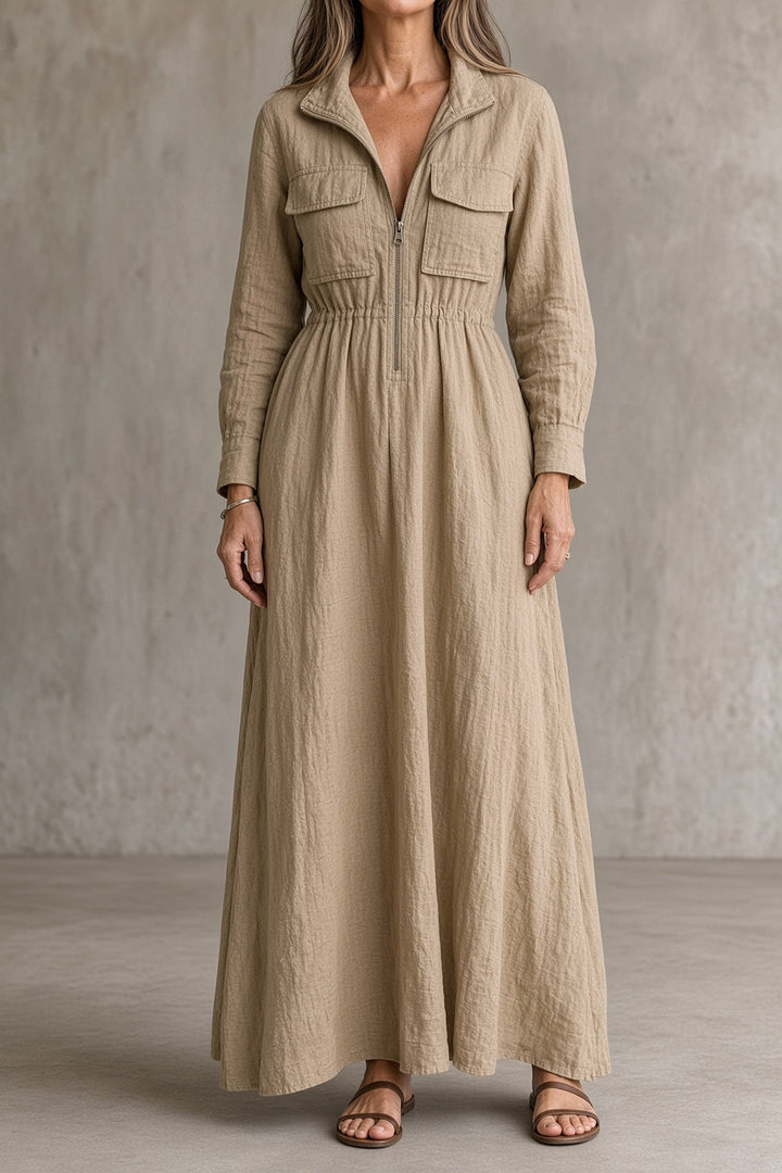 Juniper | Relaxed Zip-Front Maxi Dress