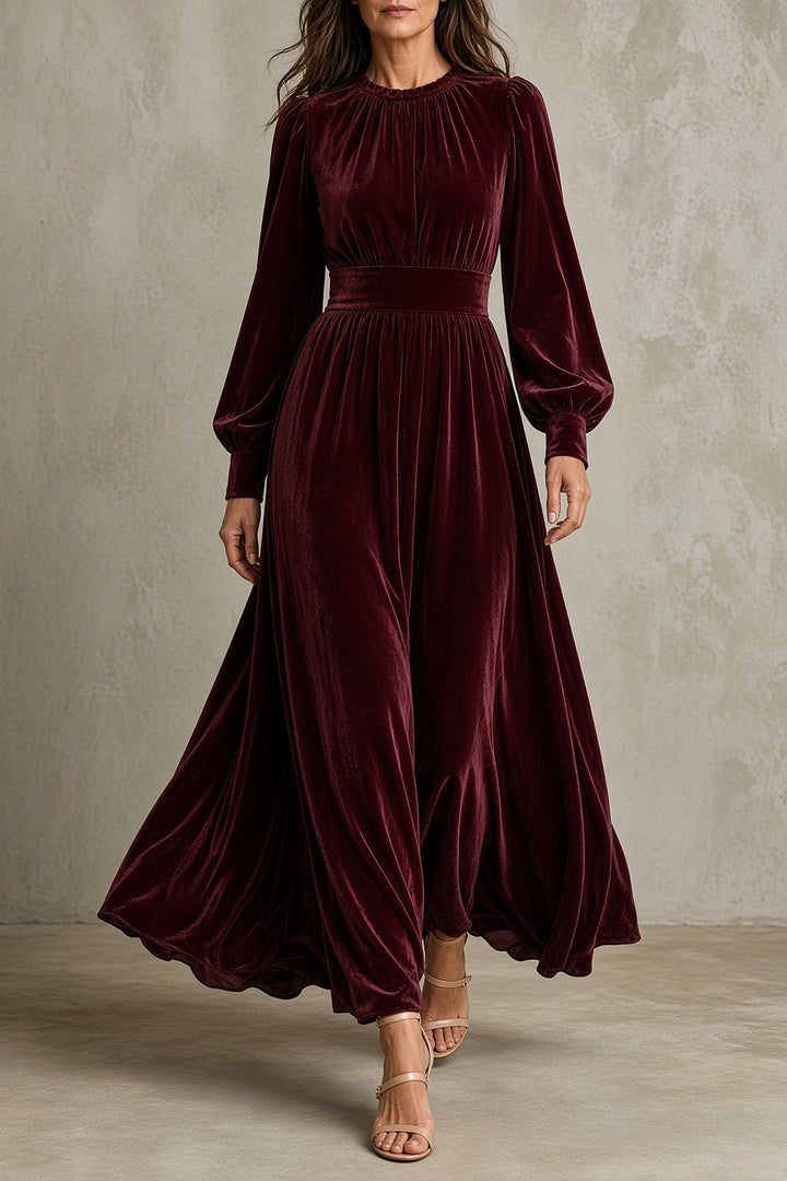 Athena | Flowing Long-Sleeve Maxi Dress
